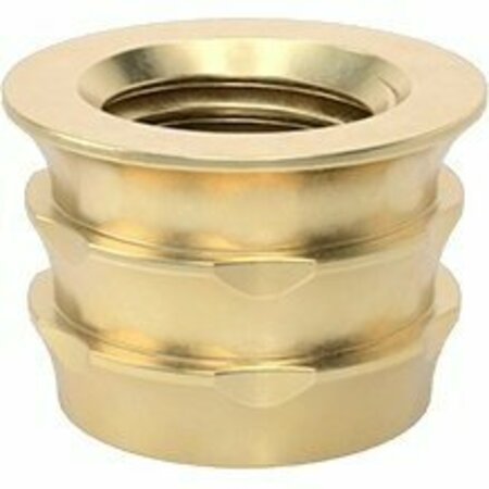 BSC PREFERRED Barbed Inserts for Plastic Brass 6-32 Thread Size 0.150 Installed Length, 25PK 93738A150